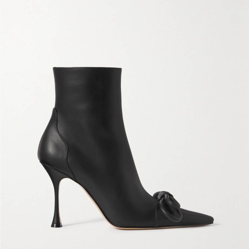 MACH & MACHEL Bow Black Ankle Boots 36.5